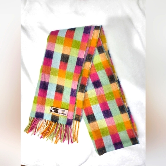 100% Cashmere multicolored scarf - Picture 1 of 2